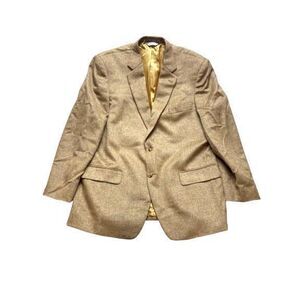 W.‎ H. Belk Sport Coat Mens 44 REG Tan 100% Cashmere Single Breasted Suit Blazer